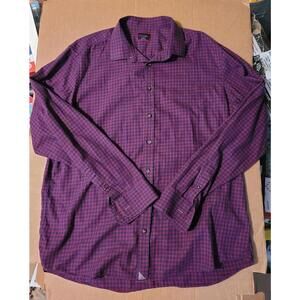 UNTUCKIT Plaid Linen Button Down Shirt Men’s Size XXL